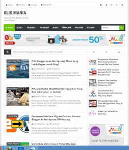 tampilan klik mania di blogspot