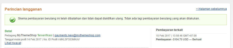 Tekan batal untuk melakukan pembatalan.