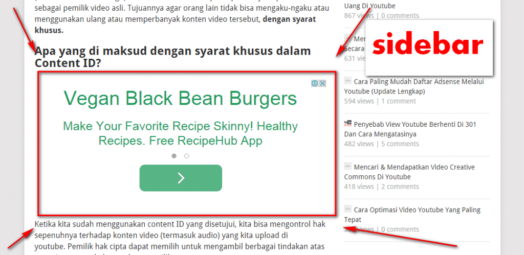ukuran iklan adsense