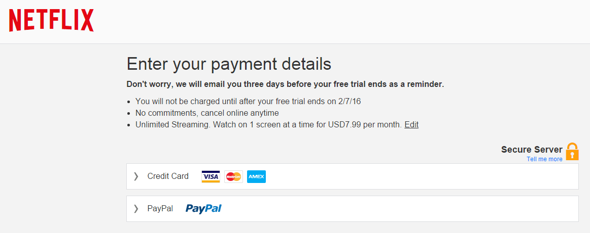 cara pembayaran netflix