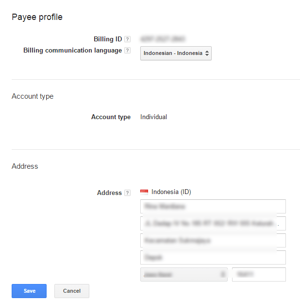 mennganti alamat adsense