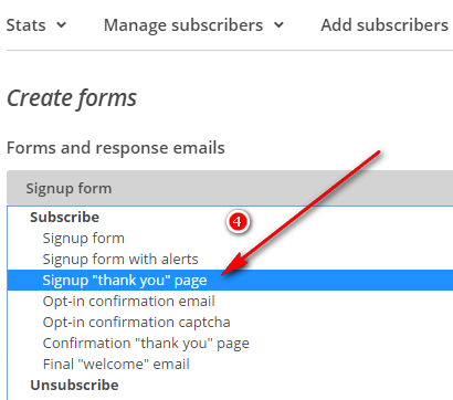 menggunakan mailchimp