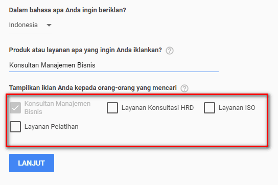 memasang iklan di Adwors express