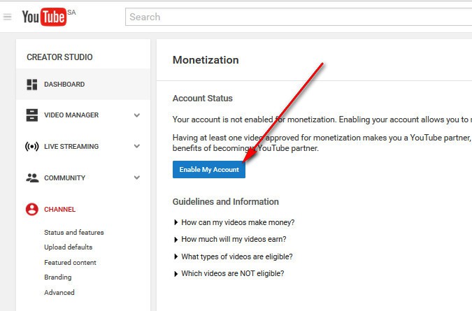 akun adsense youtube