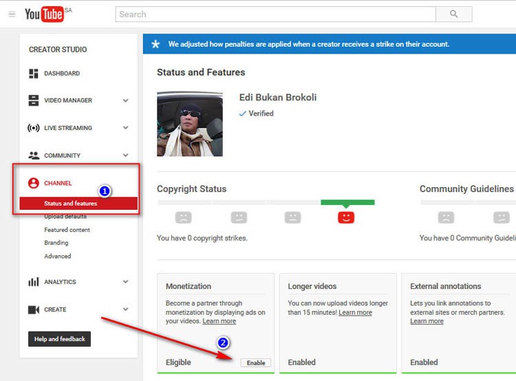 akun adsense youtube