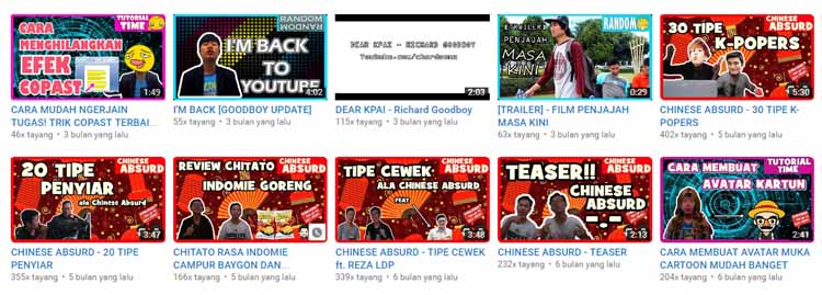 kualitas Channel youtube