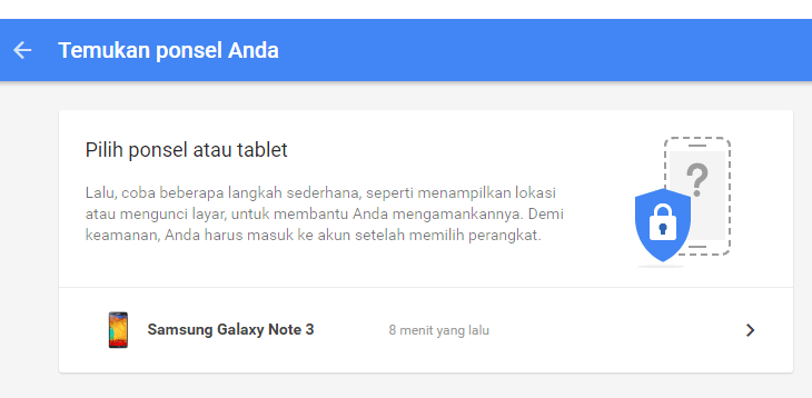 menemukan ponsel Android