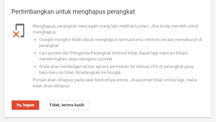 menemukan ponsel Android hilang