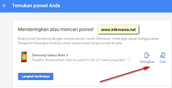 menemukan ponsel Android