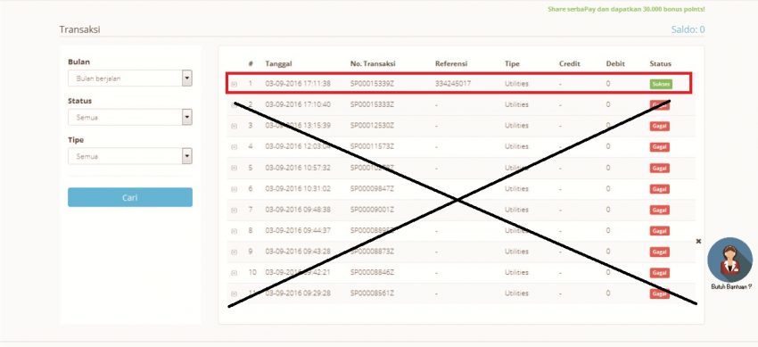 Sukses Pembayaran Serbapay