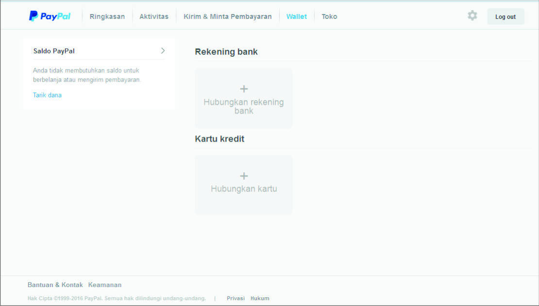Menggunakan Akun Paypal
