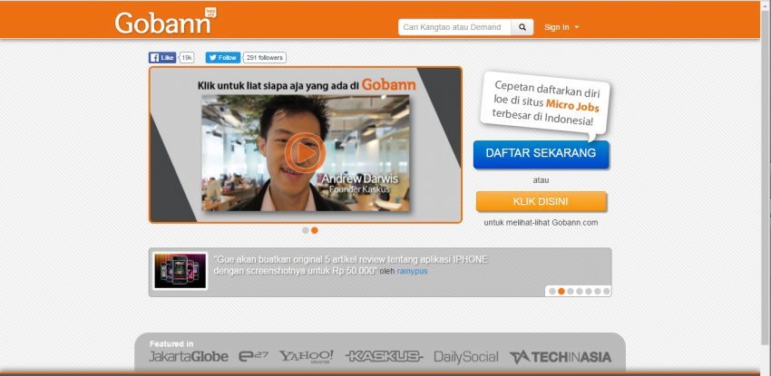 Mendapatkan Tambahan Penghasilan dar Situs Micro Jobs Pertama - Gobann.com