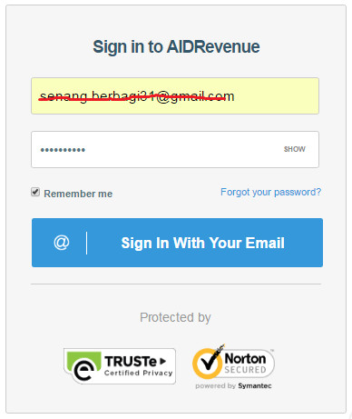 Login situs Aidrevenue
