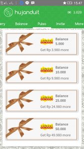 Tukar Balance Hujan duit