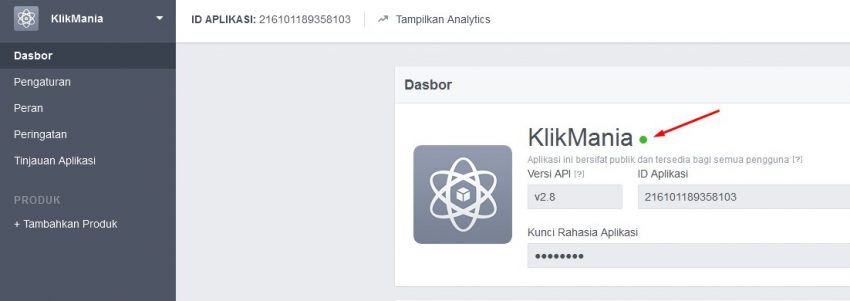facebook app bersifat publik