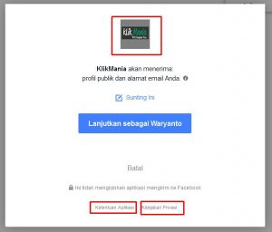 ikon di facebook app
