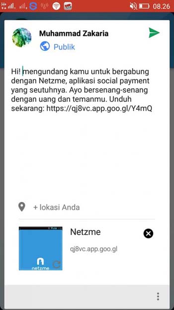 Aplikasi social payment