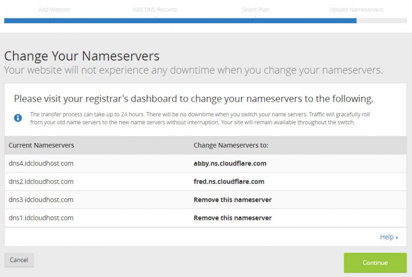 Merubah nameservers domain