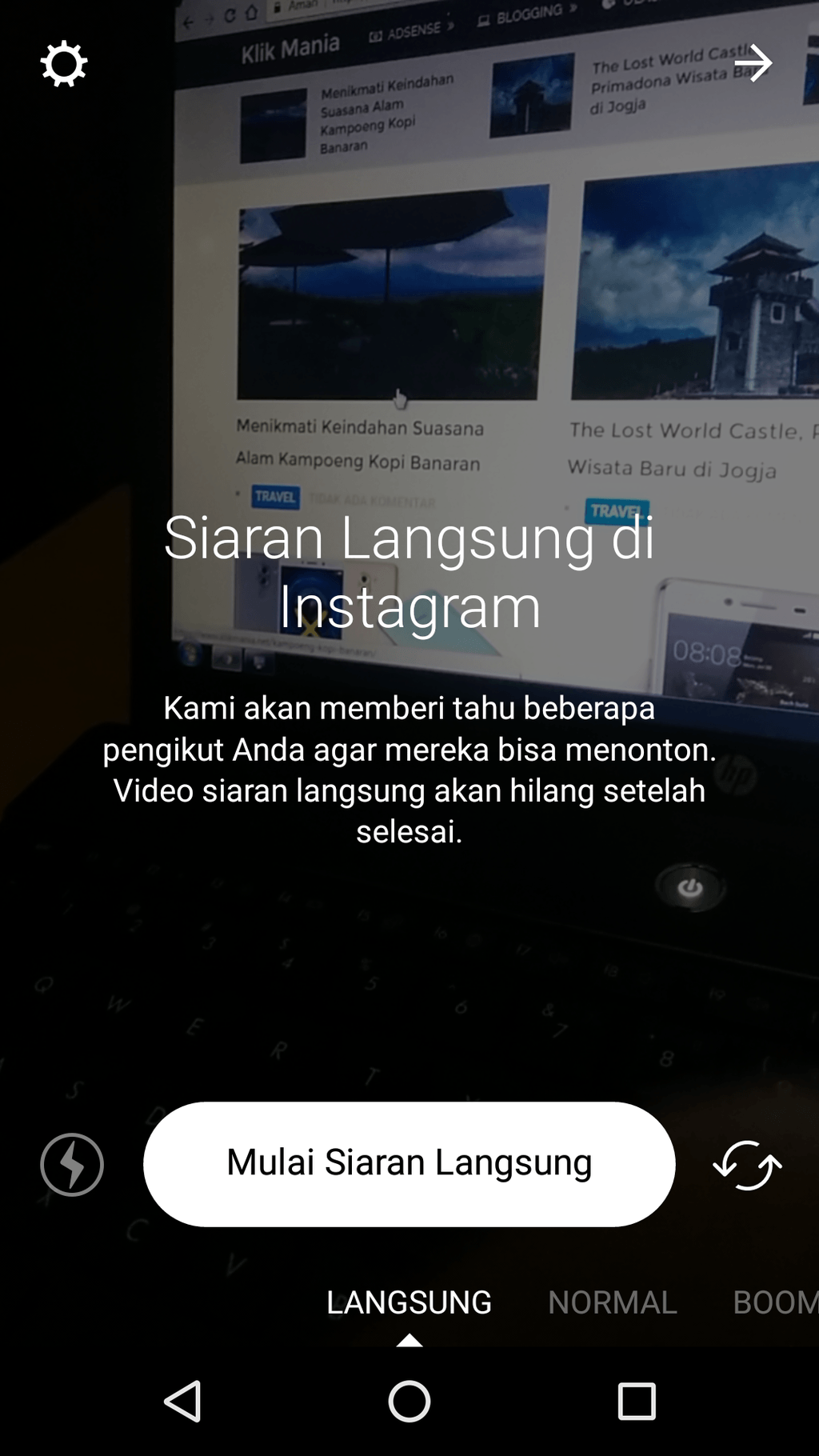 Live Video di Instagram