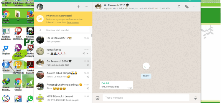 menggunakan whatsapp di laptop
