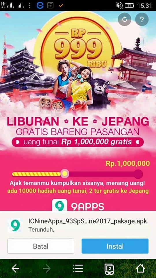 Promo terbaru 9apps
