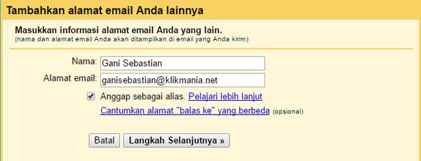 mengirim webmail dengan Gmail