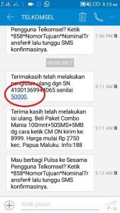Bukti pembayaran pang Android