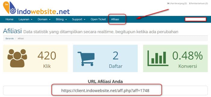 affiliate di Indowebsite