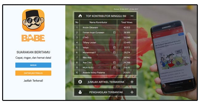 menulis artikel di babe