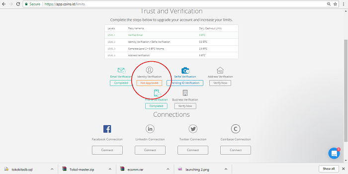 Cara mengatasi verifikasi gagal di App.Coins.id