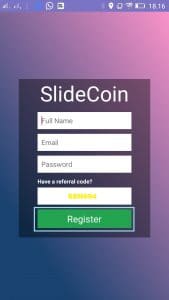 Cara daftar di Aplikasi Slide Coin