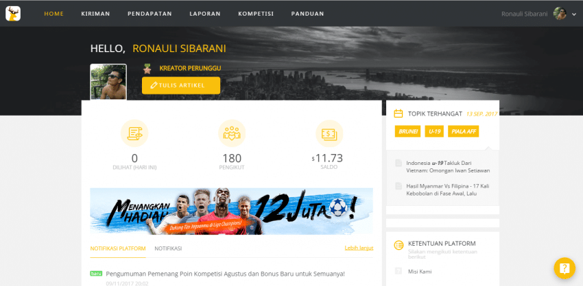 Menulis Artikel Online Dibayar