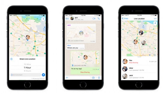WhatsApp Live Location
