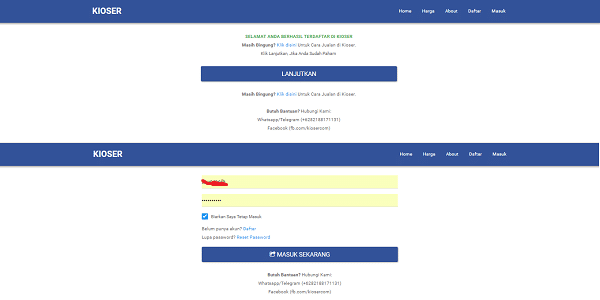 Cara Menggunakan Aplikasi kioser dan juga webnya