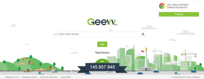 Brosing sembari beramal di mesin pencari Geevv