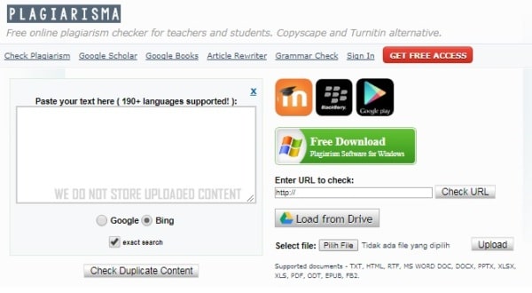 Plagiarisma Plagiarism Checker