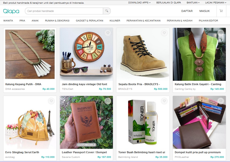 Mencari Produk Handmade di Qlapa berkualitas