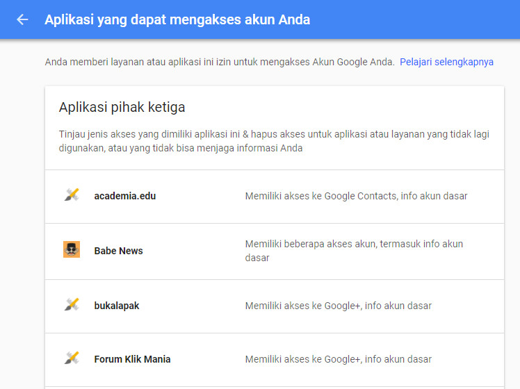menghapus Aplikasi pihak ketiga
