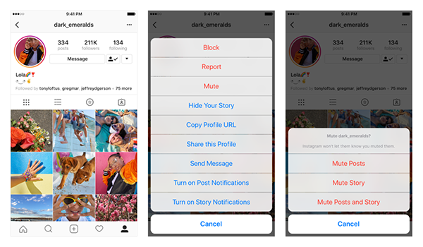 fitur mute instagram