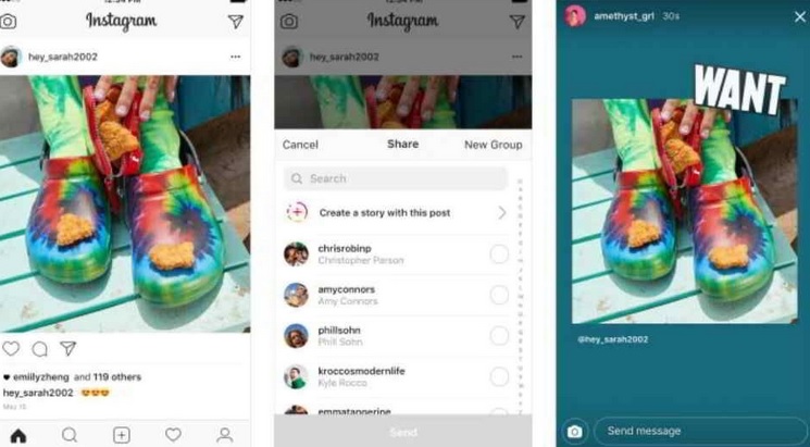 repost ke instagram stories