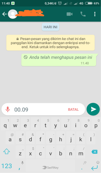 Merekam Suara di WhatsApp