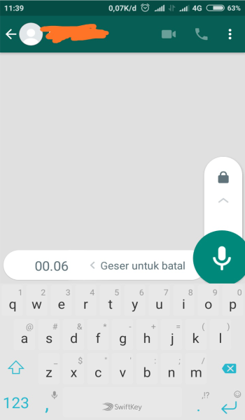 Merekam Suara di WhatsApp
