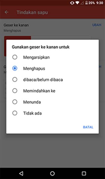 Gmail Luncurkan Fitur Swipe