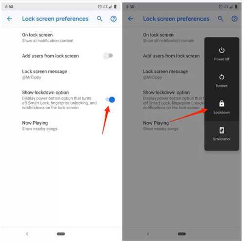 Mode penguncian untuk keamanan ekstra