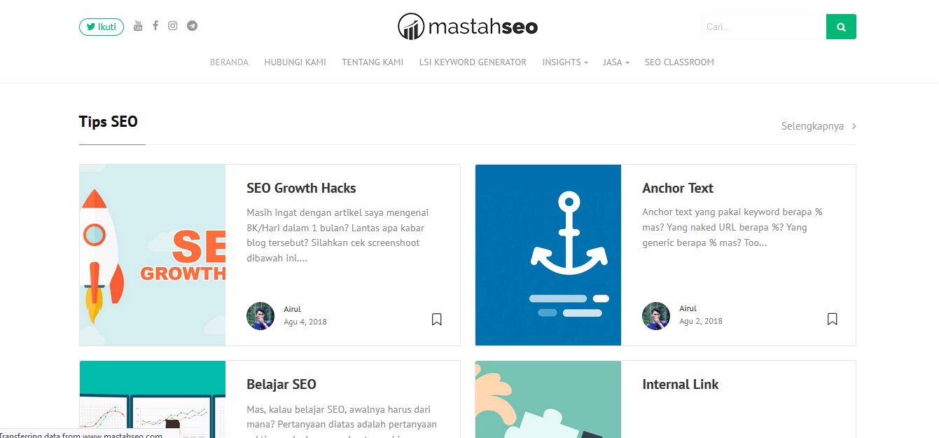 SITUS BELAJAR SEO - Mastah SEO