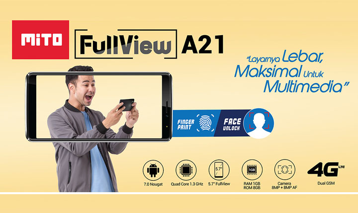 Spesifikasi Mito FullView A21