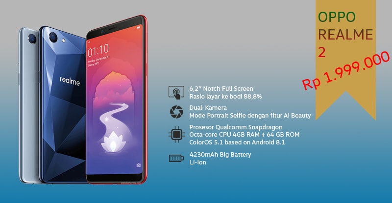 Intip Spesifikasi Oppo Realme, Jagoan Murah dengan Performa Dewa