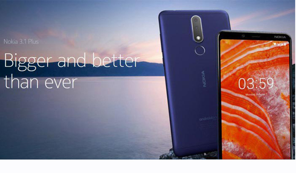 spesifikasi Nokia 3.1 Plus