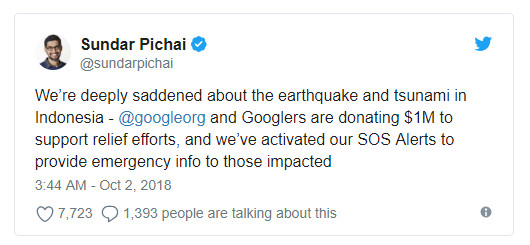 Nyumbang Korban Gempa Palu