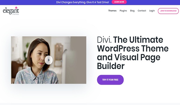 ulasan divi Theme drag and drop